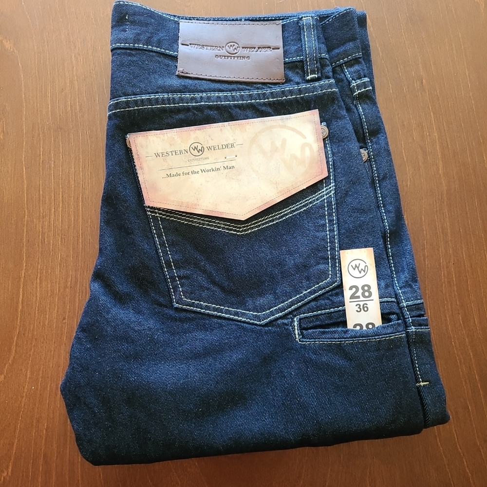 Western Welder Blue Jeans Size 28x36 New With Tags